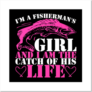 Funny Fisherman's Girl Fishers Gift Idea Posters and Art